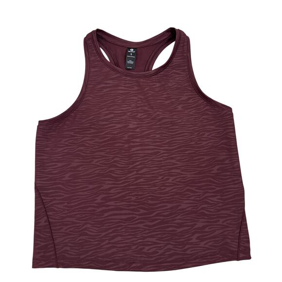 90 Degrees Burgundy Printed Athletic Racerback Tank Top Size Women's Small - Picture 1 of 3